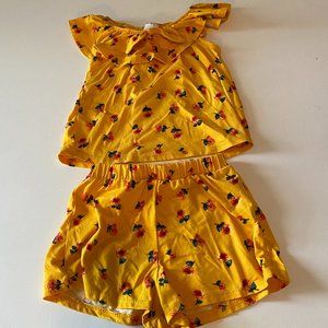 2 Piece Yellow Boho Coord Set